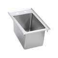 Elkay Standard Drop-In Sink 1-Compartment 10 Deep Bowl No Drainboards 13.5 LX19.5 WX10 H Over All DI-1C-101410X